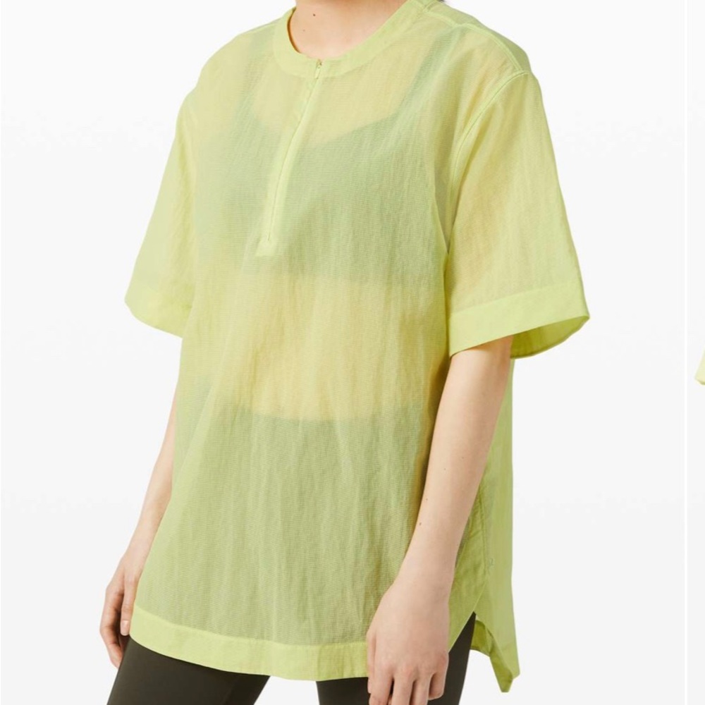 Lululemon Clear Intention Shirt Lemon Vibe Mesh Shirt Post Workout